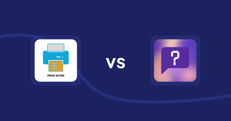 Shopify Product Display Apps: LitPDP ‑ Print as PDF vs FAQbucket ‑ Help Center & FAQ