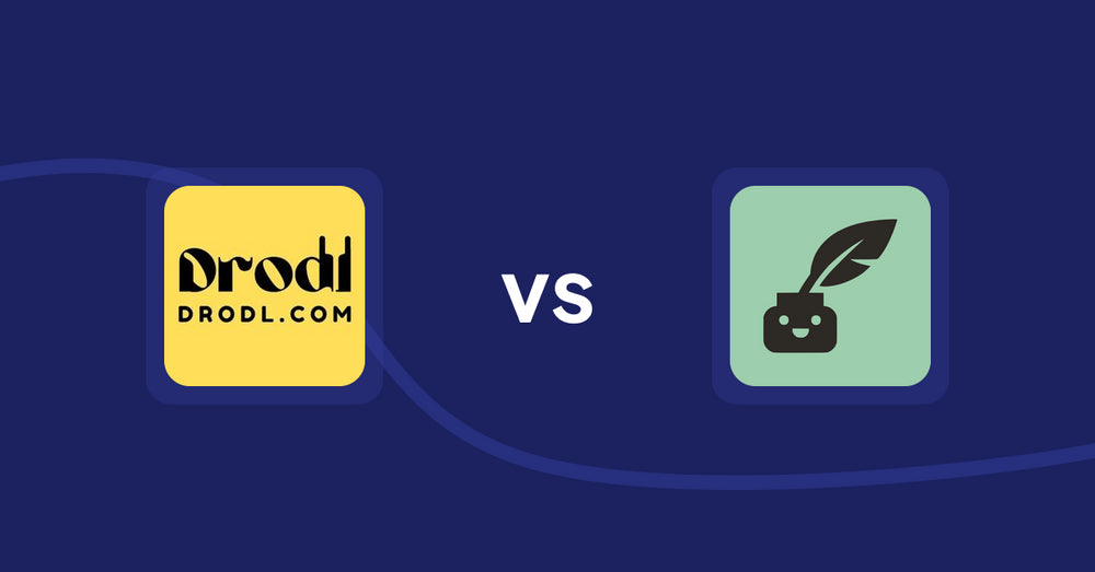 Shopify Product Display Apps: Drodl: Hide SoldOut Products vs Copybuddy