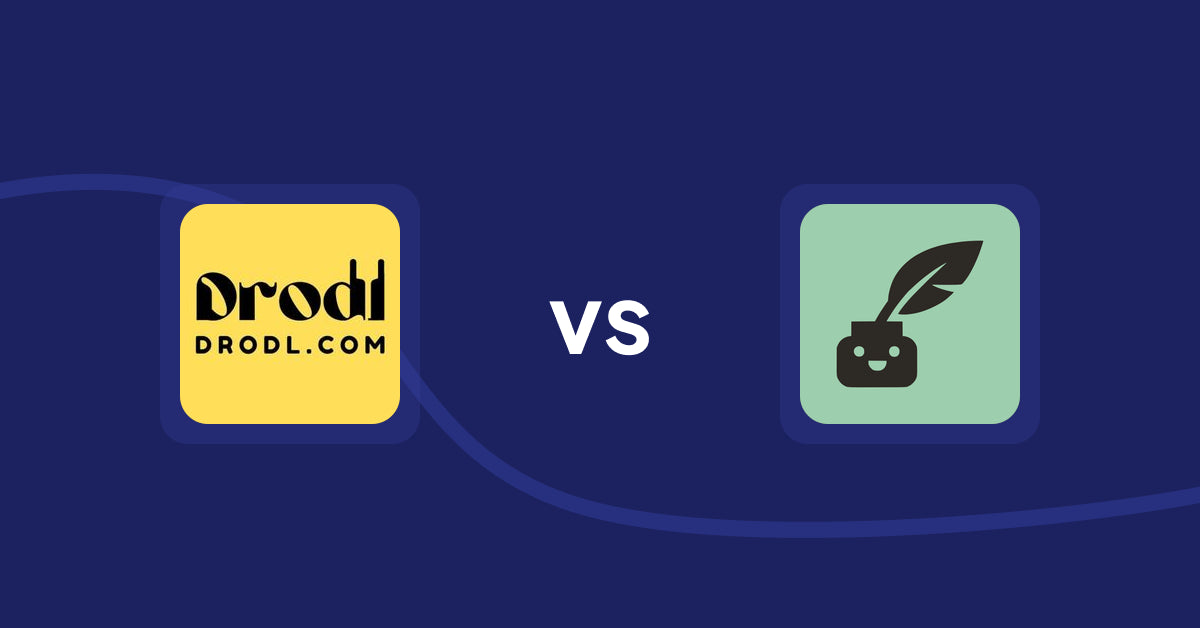 Shopify Product Display Apps: Drodl: Hide SoldOut Products vs Copybuddy