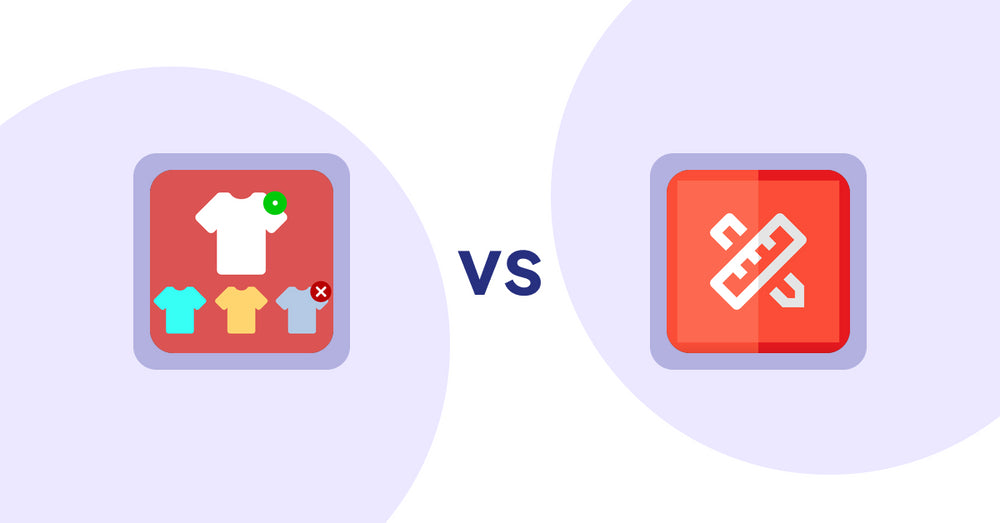 Shopify Product Display Apps: ST: Product & Collection Sort vs RT: Size Chart, Size Guide