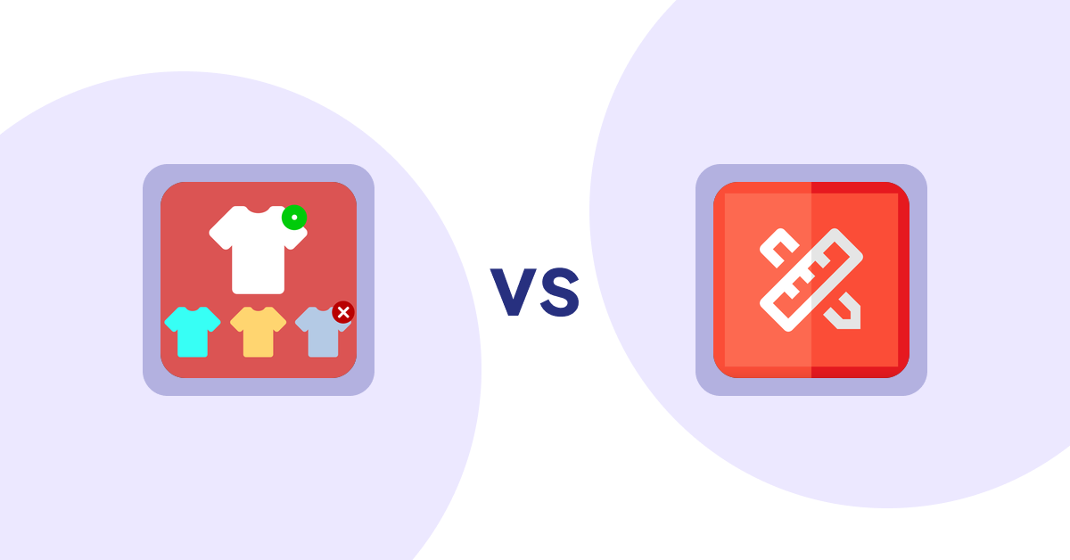 Shopify Product Display Apps: ST: Product & Collection Sort vs RT: Size Chart, Size Guide