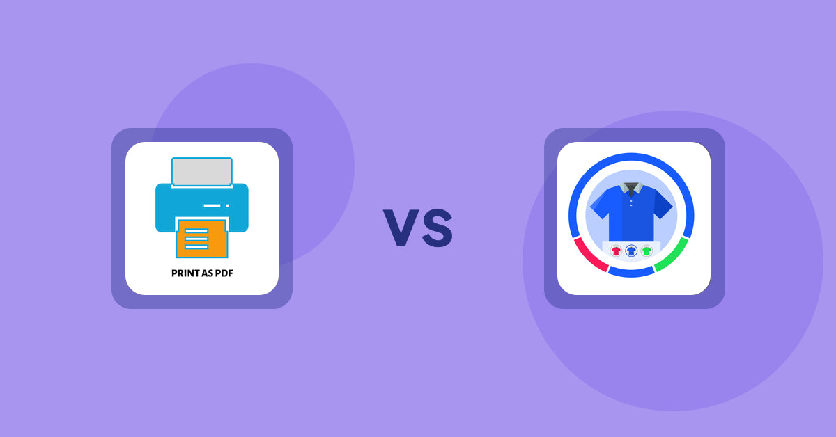 Shopify Product Display Apps: LitPDP ‑ Print as PDF vs EVS ‑ Easy Variation Swatches