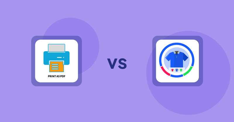 Shopify Product Display Apps: LitPDP ‑ Print as PDF vs EVS ‑ Easy Variation Swatches