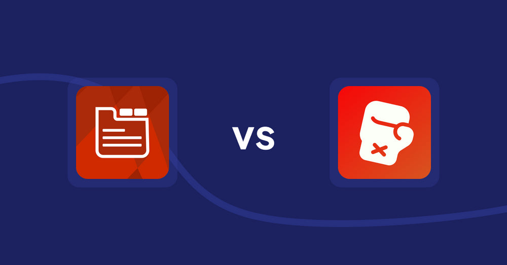 Shopify Product Display Apps: Tabs: SEO Product Tabs with AI vs Knockout ‑ Hide Out Of Stock