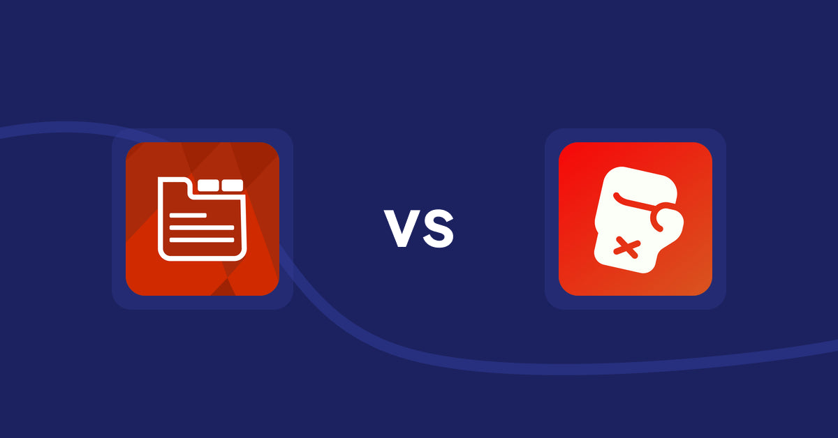 Shopify Product Display Apps: Tabs: SEO Product Tabs with AI vs Knockout ‑ Hide Out Of Stock