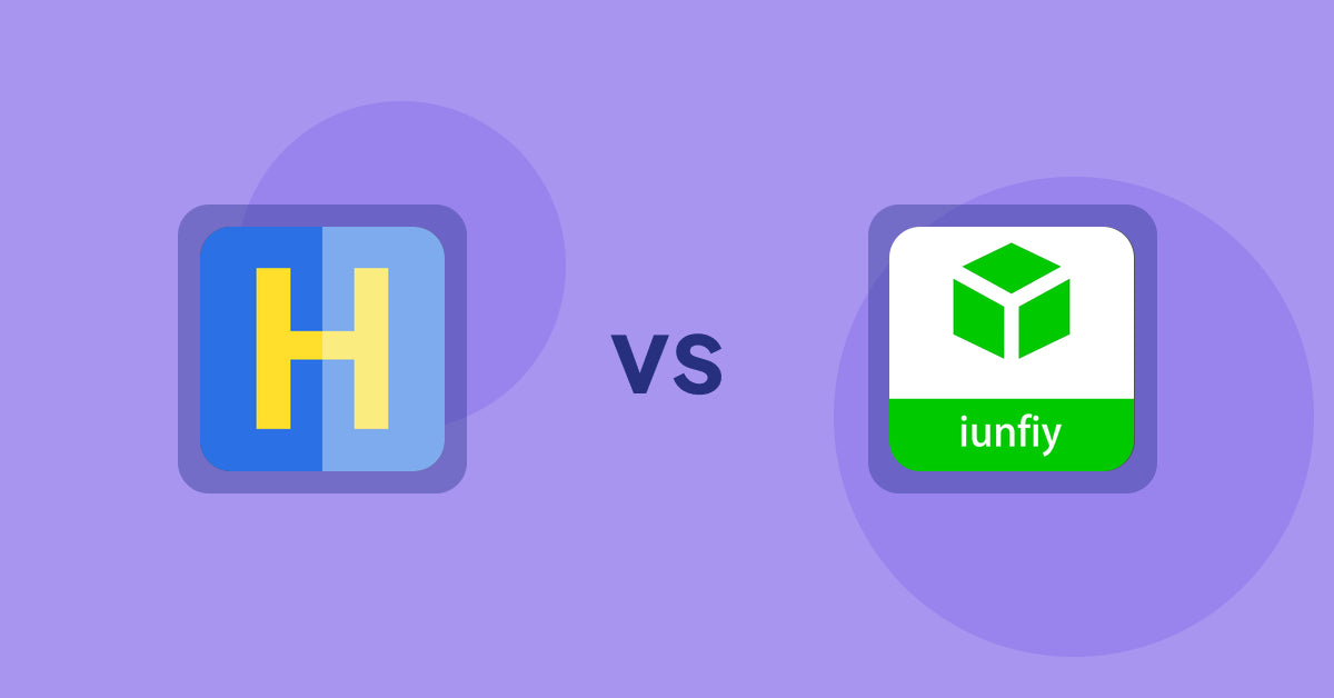 Shopify Product Display Apps: HiVar : Hide Sold Out Variants vs iunfiy • Related products