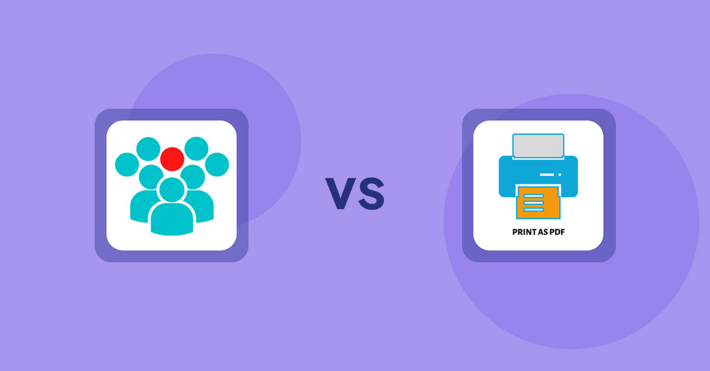 Shopify Product Display Apps: Today's Project Urgency Stock vs LitPDP ‑ Print as PDF