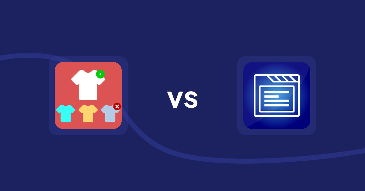 Shopify Product Display Apps: ST: Product & Collection Sort vs My Tabs 2.0