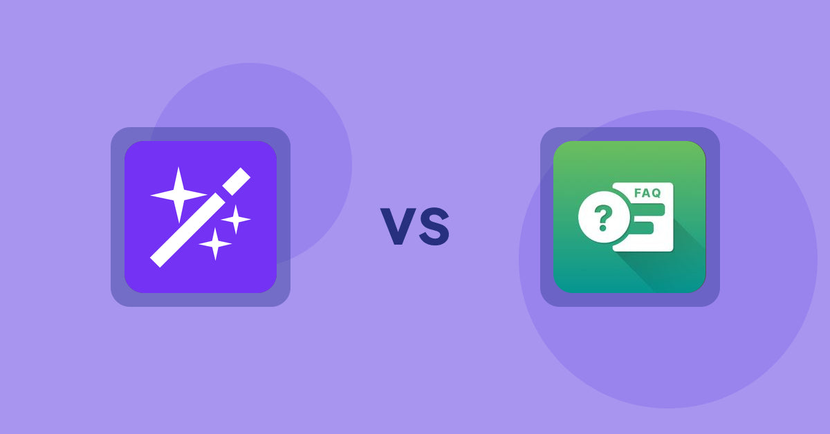 Shopify Product Display Apps: Magi ‑ AI Write Description vs FAQ Expert: Product FAQ