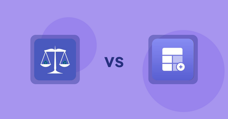 Shopify Product Display Apps: Equate ‑ Product Compare vs Eazy Specification Tags Table