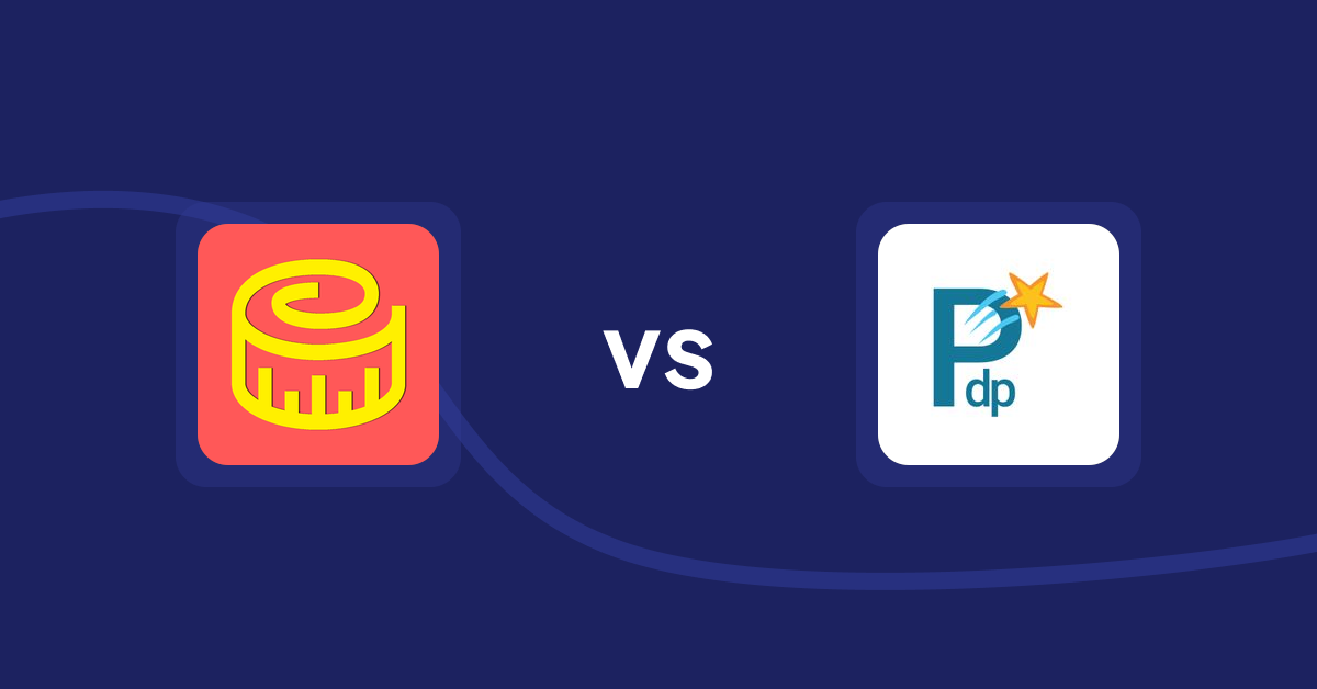 Shopify Product Display Apps: Snake Size Chart & Size Guide vs PDP Star