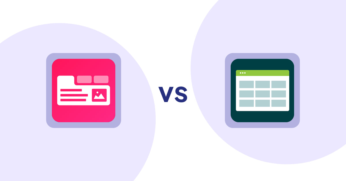 Shopify Product Display Apps: Tabs+ Product Descriptions vs Product Table