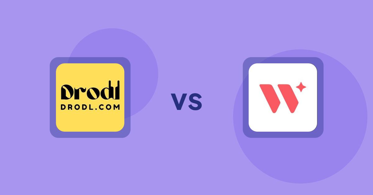 Shopify Product Display Apps: Drodl: Hide SoldOut Products vs Wizart Visualizer