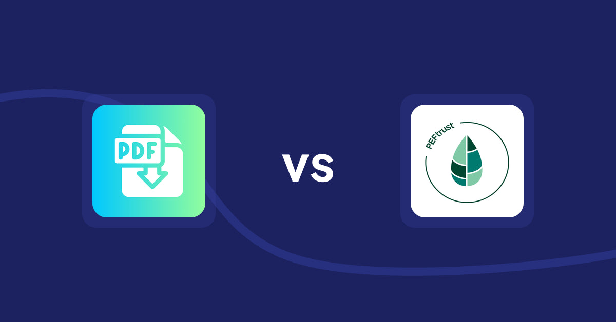 Shopify Product Display Apps: Hukify ‑ PDF Catalog Printer vs. Peftrust