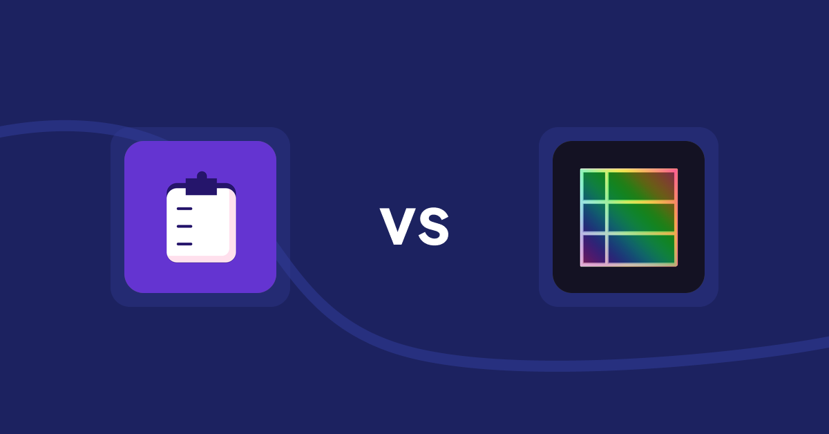 Shopify Product Display Apps: WSH Order Form & ReOrder vs TableFlow Specification Table
