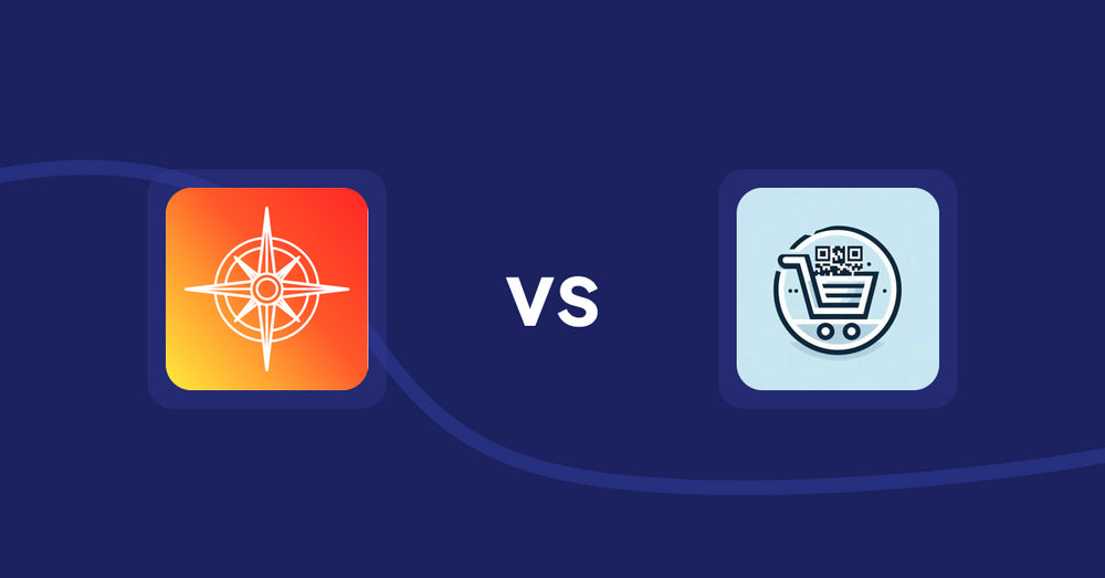 Shopify Product Display Apps: Compass Navigation vs QR Cartify