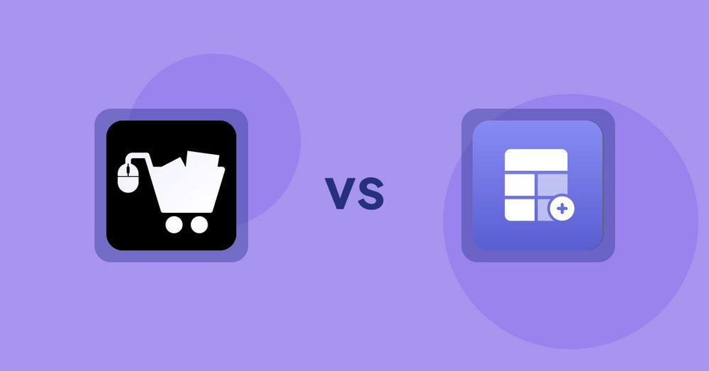 Shopify Product Display Apps: LM Add To Cart Sticky vs. Eazy Specification Tags Table