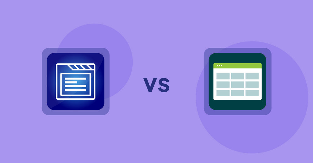 Shopify Product Display Apps: My Tabs 2.0 vs Product Table