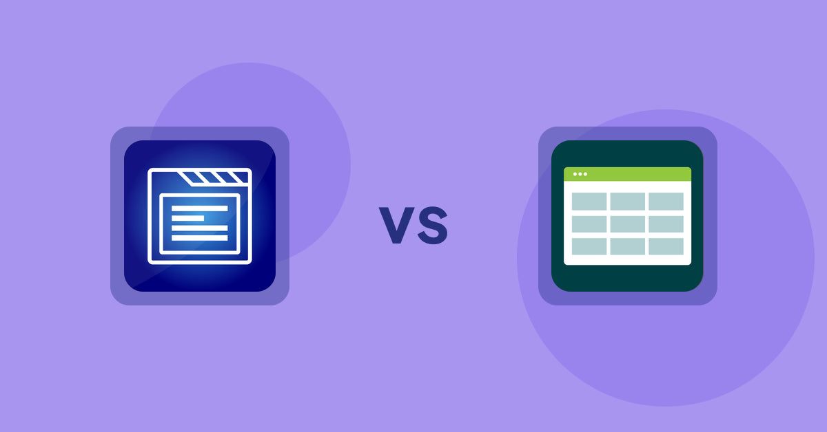 Shopify Product Display Apps: My Tabs 2.0 vs Product Table
