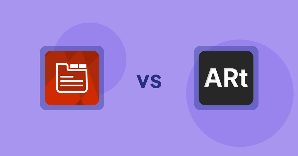 Shopify Product Display Apps: Tabs: SEO Product Tabs with AI vs Wall Art Viewer AR