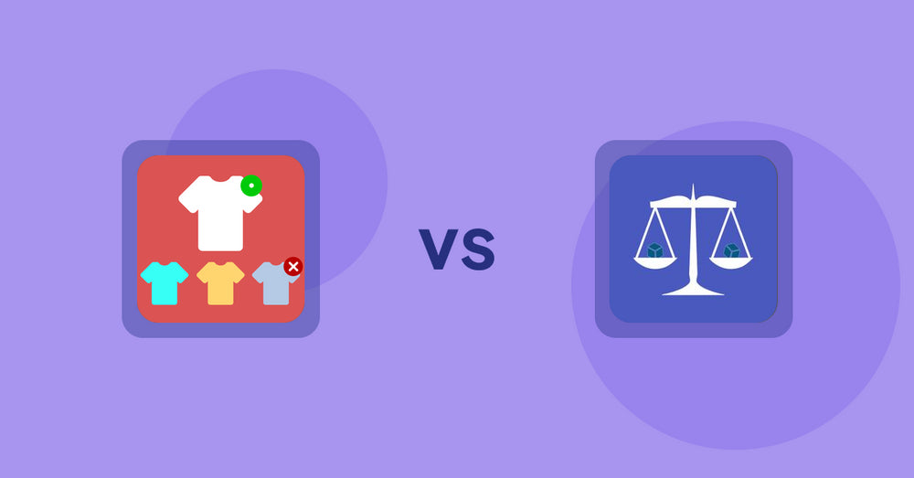 Shopify Product Display Apps: ST: Product & Collection Sort vs Equate ‑ Product Compare