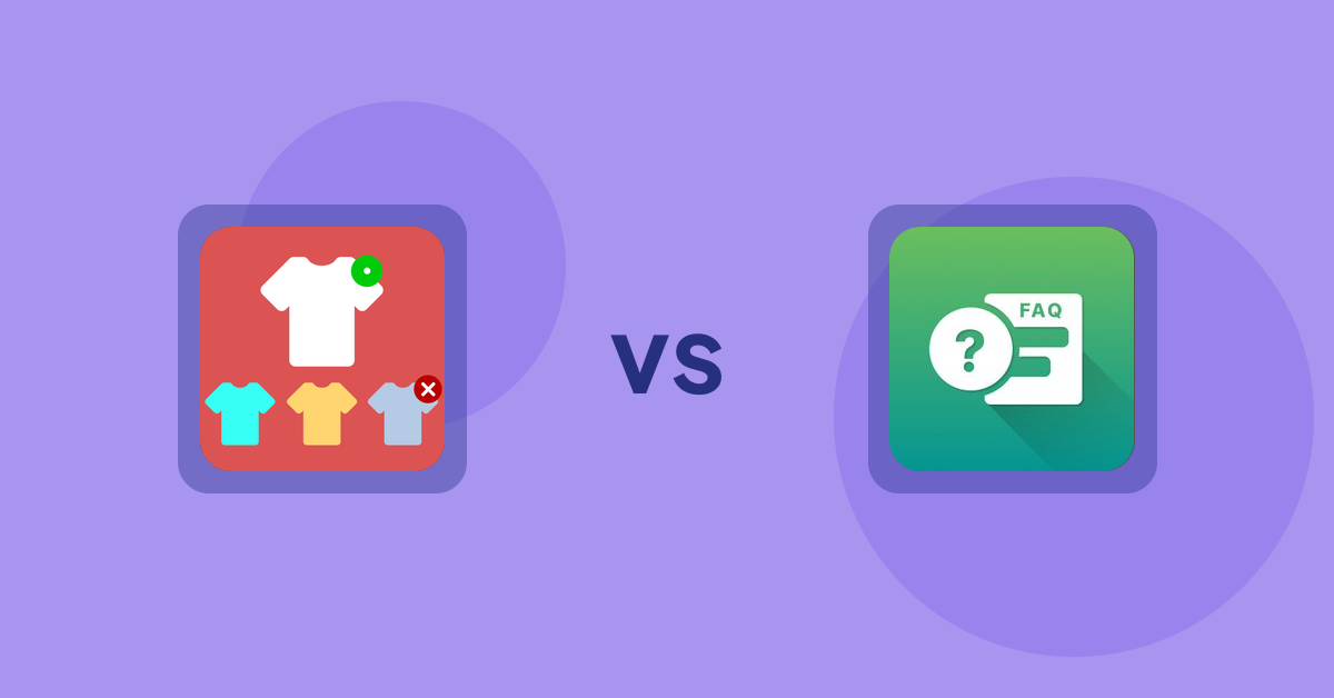 Shopify Product Display Apps: ST: Product & Collection Sort vs FAQ Expert: Product FAQ