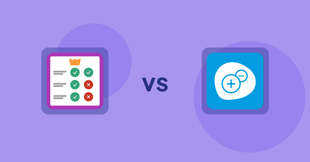 Shopify Product Display Apps: Pretty Comparison Tables vs Extendons Quantity Selector