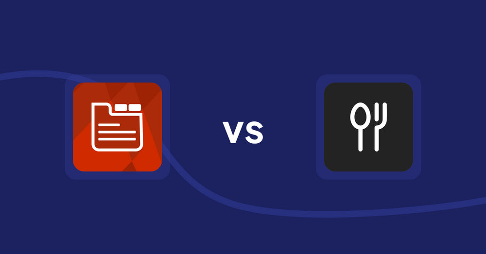 Shopify Product Display Apps: Tabs: SEO Product Tabs with AI vs ServeUp ‑ Restaurant Menu