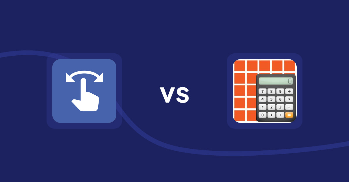 Shopify Product Display Apps: HypeSwipe: Swipes to Sales vs DIY Quantity Calculator