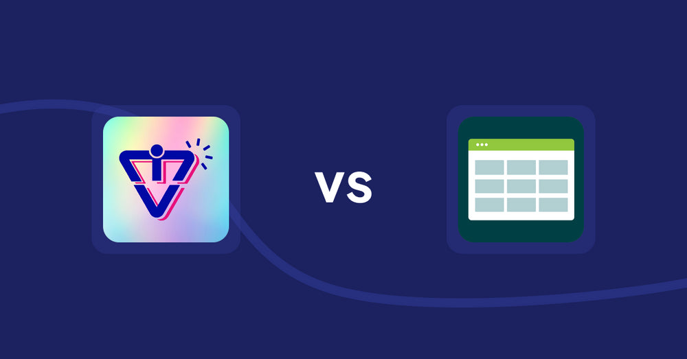Shopify Product Display Apps: VIM: Variant Image Module vs Product Table