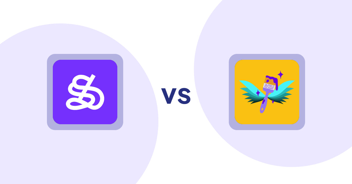 Shopify Product Display Apps: WeShop AI: Model & Product Photo vs. Badgfly ‑ Product Personalizer