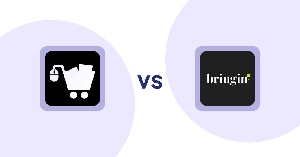 Shopify Product display Apps: LM Add To Cart Sticky vs Bringin