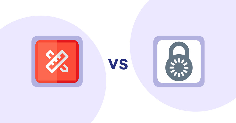 Shopify Product Display Apps: RT: Size Chart, Size Guide vs Reveal Lock Manager
