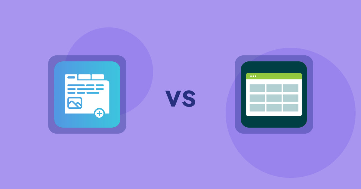 Shopify Product Display Apps: Advanced Product Tabs vs. Product Table
