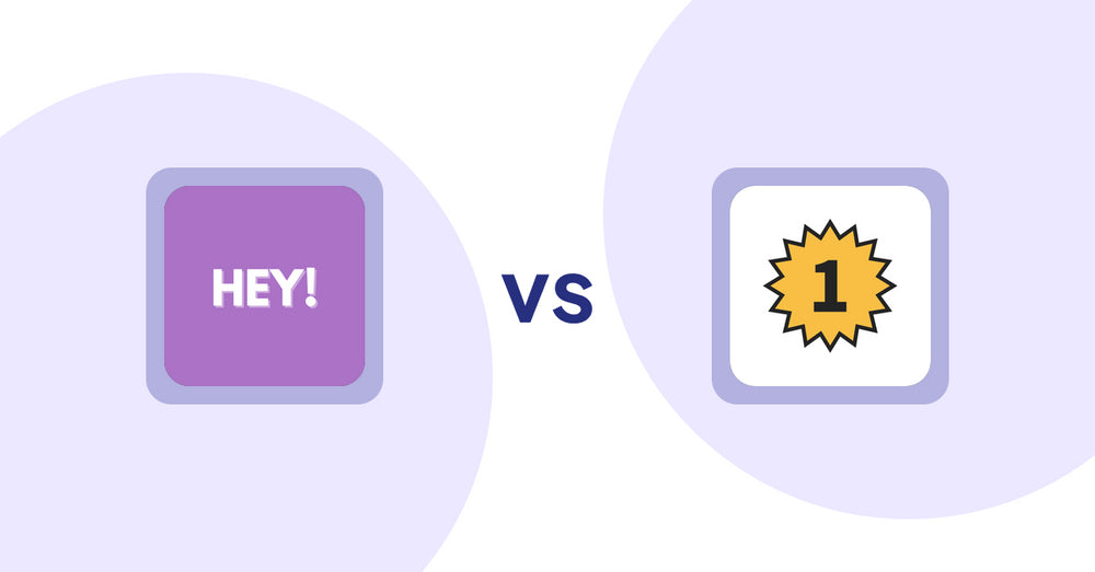 Shopify Product Display Apps: Hey! Product Page Banner & Text vs UR: Smart Ranking