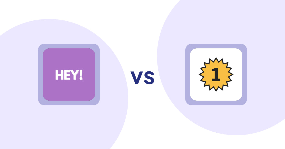 Shopify Product Display Apps: Hey! Product Page Banner & Text vs UR: Smart Ranking