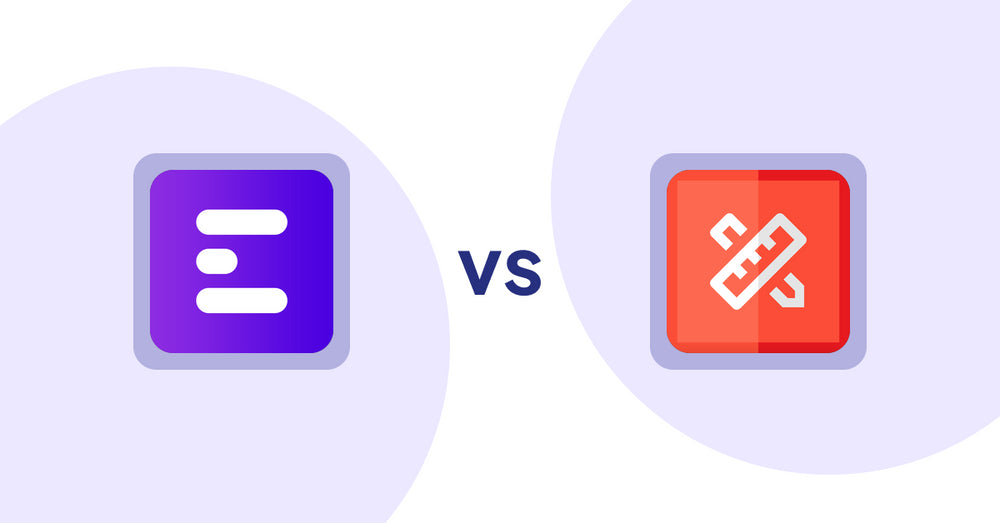 Shopify Product Display Apps: ANG Extra Menu vs RT: Size Chart, Size Guide