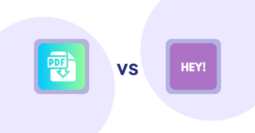 Shopify Product Display Apps: Hukify ‑ PDF Catalog Printer vs Hey! Product Page Banner & Text