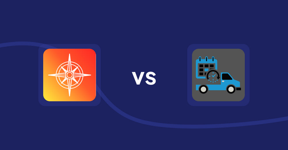 Shopify Product Display Apps: Compass Navigation vs. H3 Estimated Delivery
