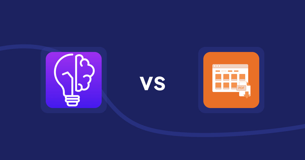 Shopify Product Display Apps: GoWise: AI Product Description vs Meetanshi PDF Product Catalog