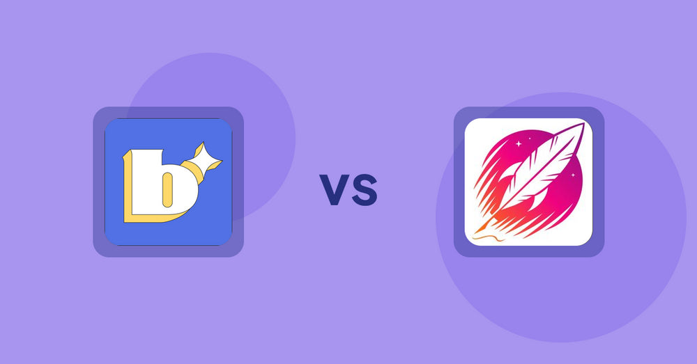 Shopify Product Display Apps: Because: CRO + Personalization vs. Wordsmith: Content Generator