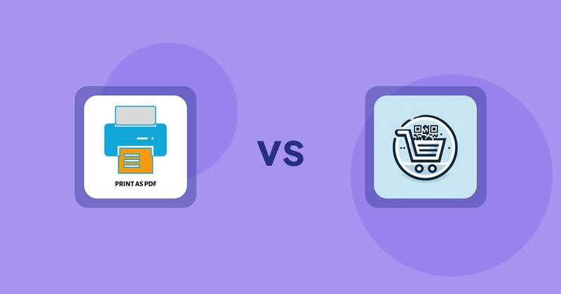 Shopify Product Display Apps: LitPDP ‑ Print as PDF vs QR Cartify