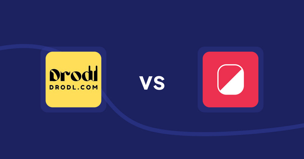 Shopify Product Display Apps: Drodl: Hide SoldOut Products vs Poloriz ‑ Shoppable Stories