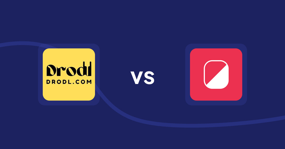 Shopify Product Display Apps: Drodl: Hide SoldOut Products vs Poloriz ‑ Shoppable Stories