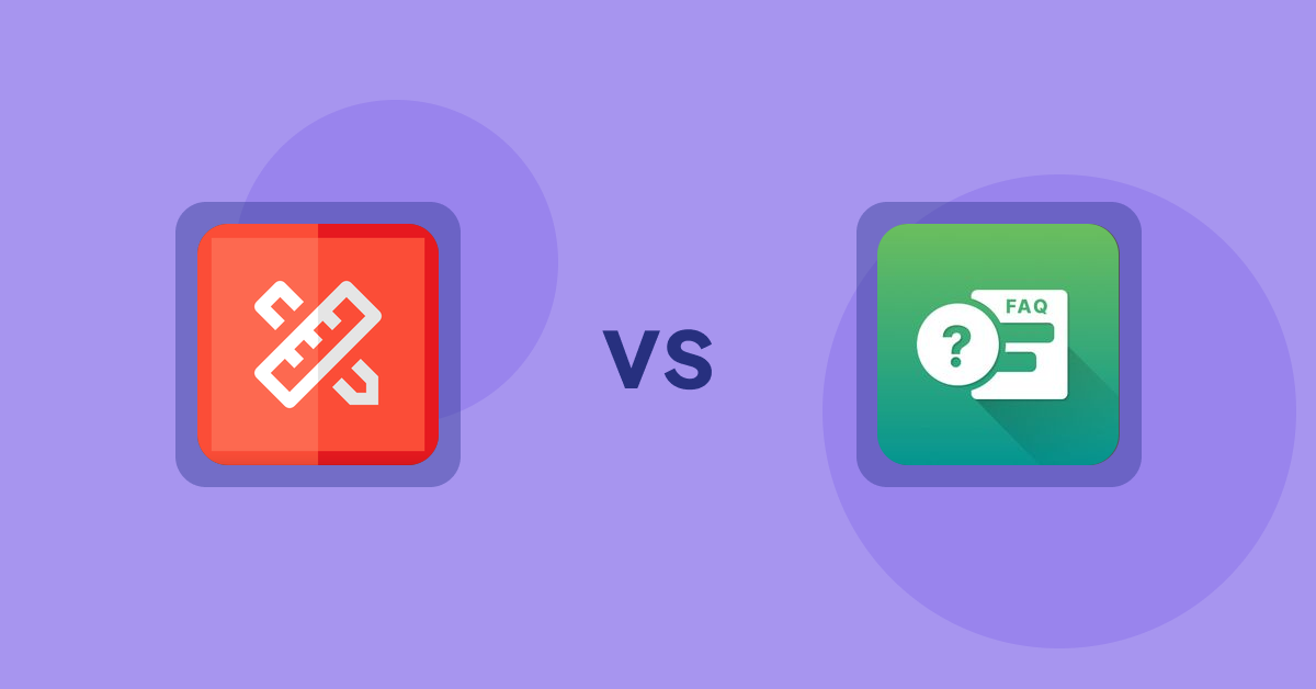 Shopify Product Display Apps: RT: Size Chart, Size Guide vs FAQ Expert: Product FAQ