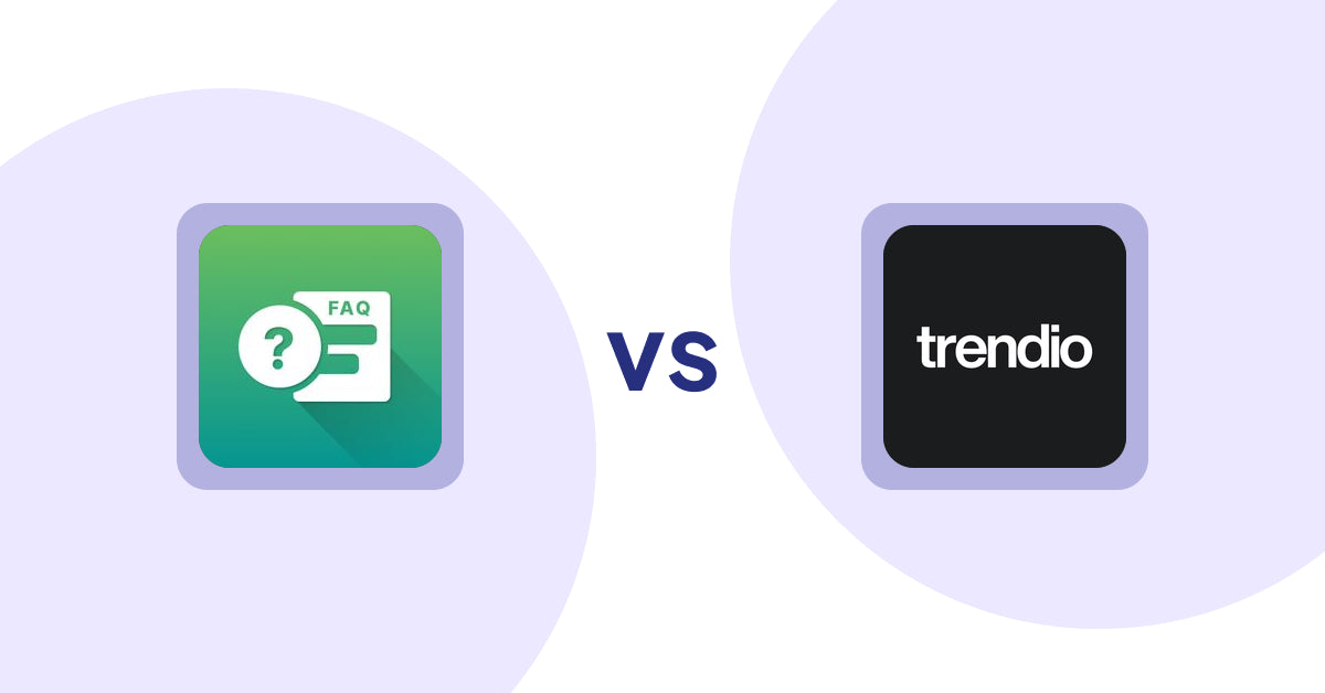 Shopify Product Display Apps: FAQ Expert: Product FAQ vs Trendio