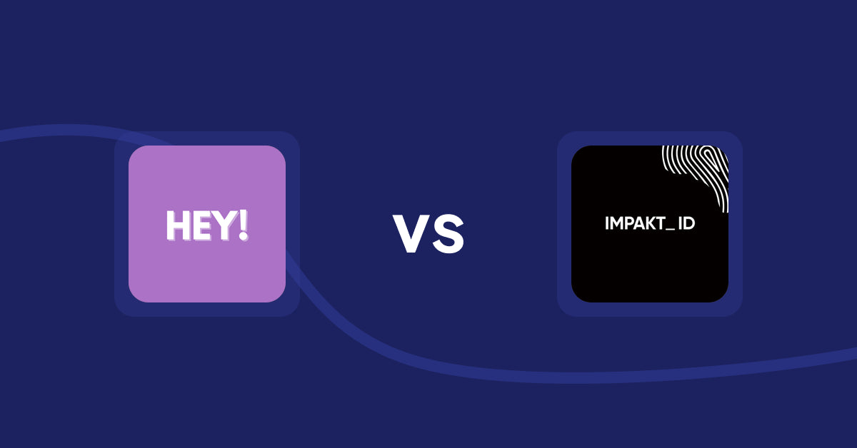 Shopify Product Display Apps: Hey! Product Page Banner & Text vs. IMPAKT ID: Fashion CO2 Tracker