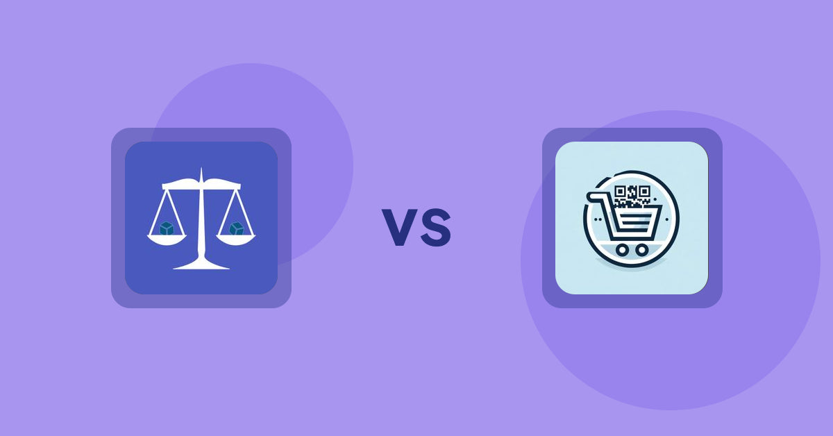 Shopify Product Display Apps: Equate ‑ Product Compare vs QR Cartify