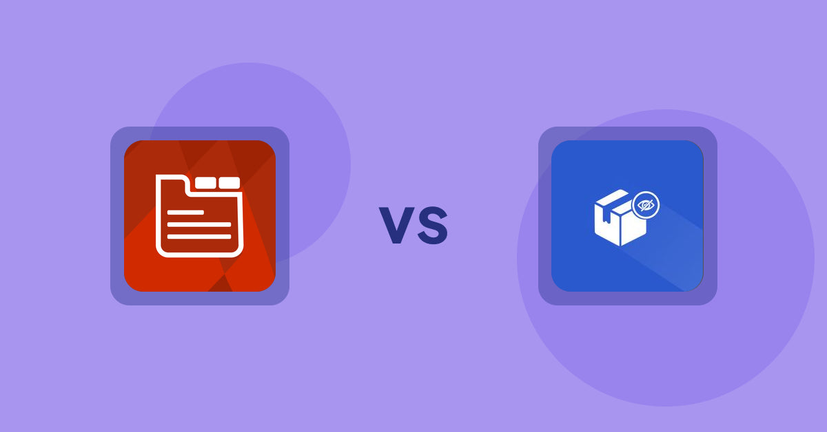 Shopify Product Display Apps: Tabs: SEO Product Tabs with AI vs Addify - Hide Products