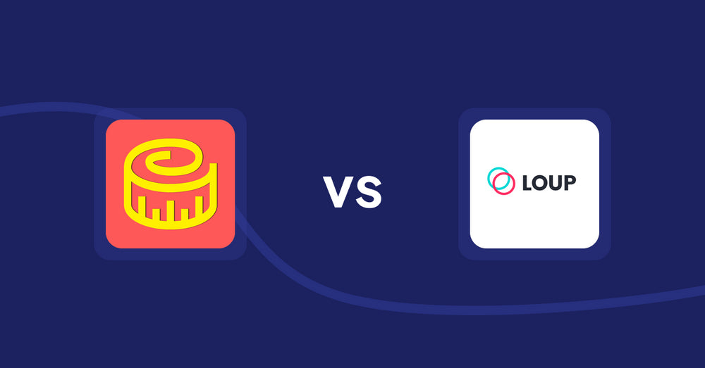 Shopify Product Display Apps: Snake Size Chart & Size Guide vs Loup: Sell on Instagram